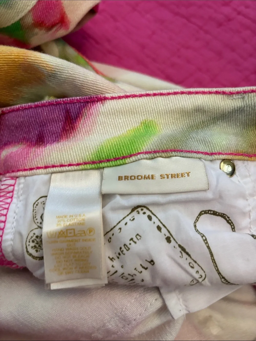 kate spade Pastel Watercolor Floral Cropped Jeans, size 26